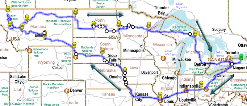 map route west